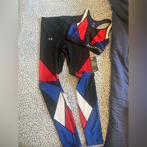 Under armor leggings + sports bra USA set